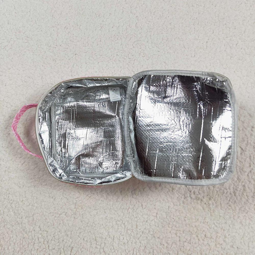 Baby Girls Pink Bows Plaid Ruffle School Bags Lunch Boxes