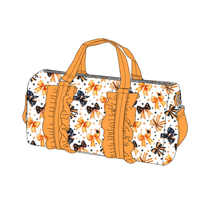 Orange Ruffle Stars Bows Gym Bags Preorder