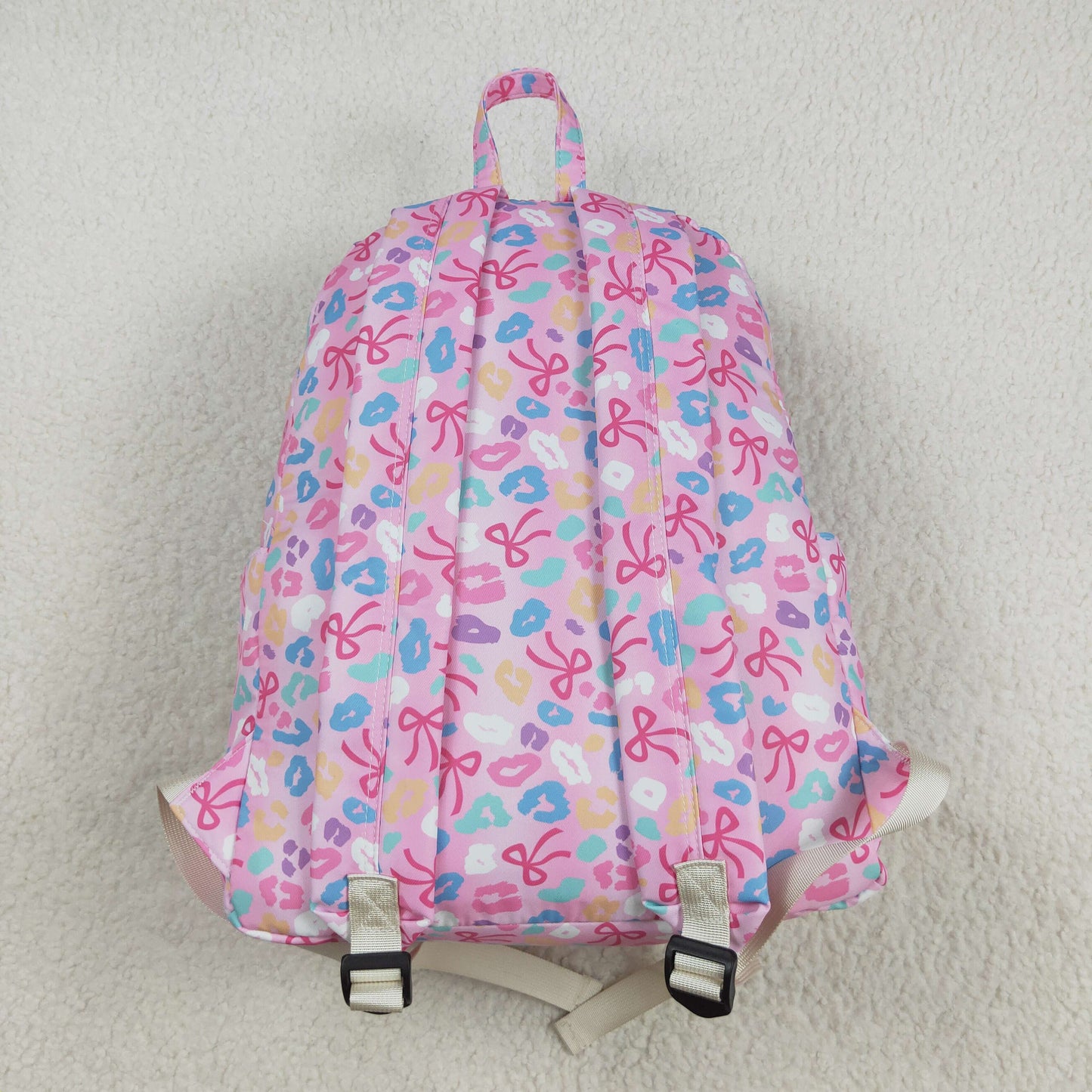 USA Shop Baby Girls Colorful Leopard Bows Backpack School Bags