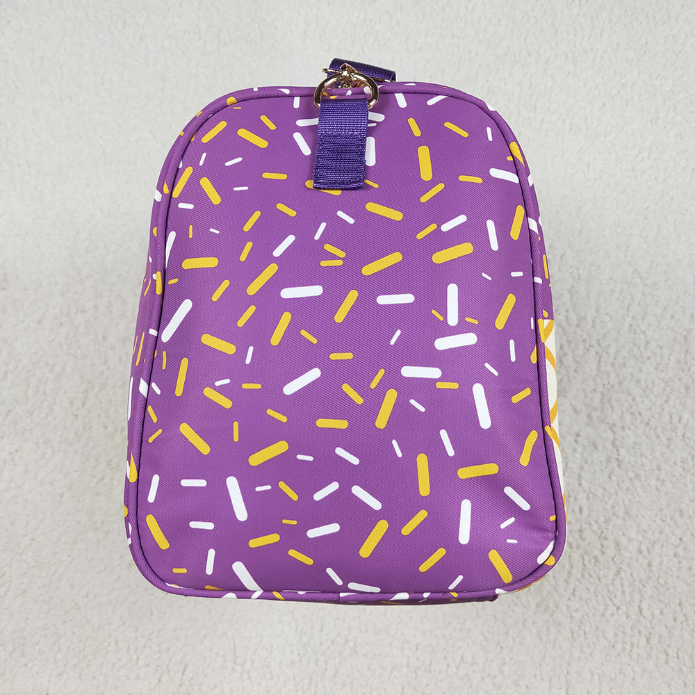Purple Ice Cream Drip Zipper Gym Bags