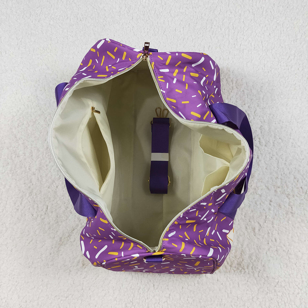 Purple Ice Cream Drip Zipper Gym Bags