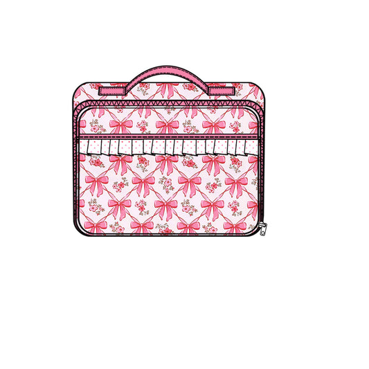 Baby Kids Pink Bows Flowers Plaid Zipper Lunch Boxes Preorder