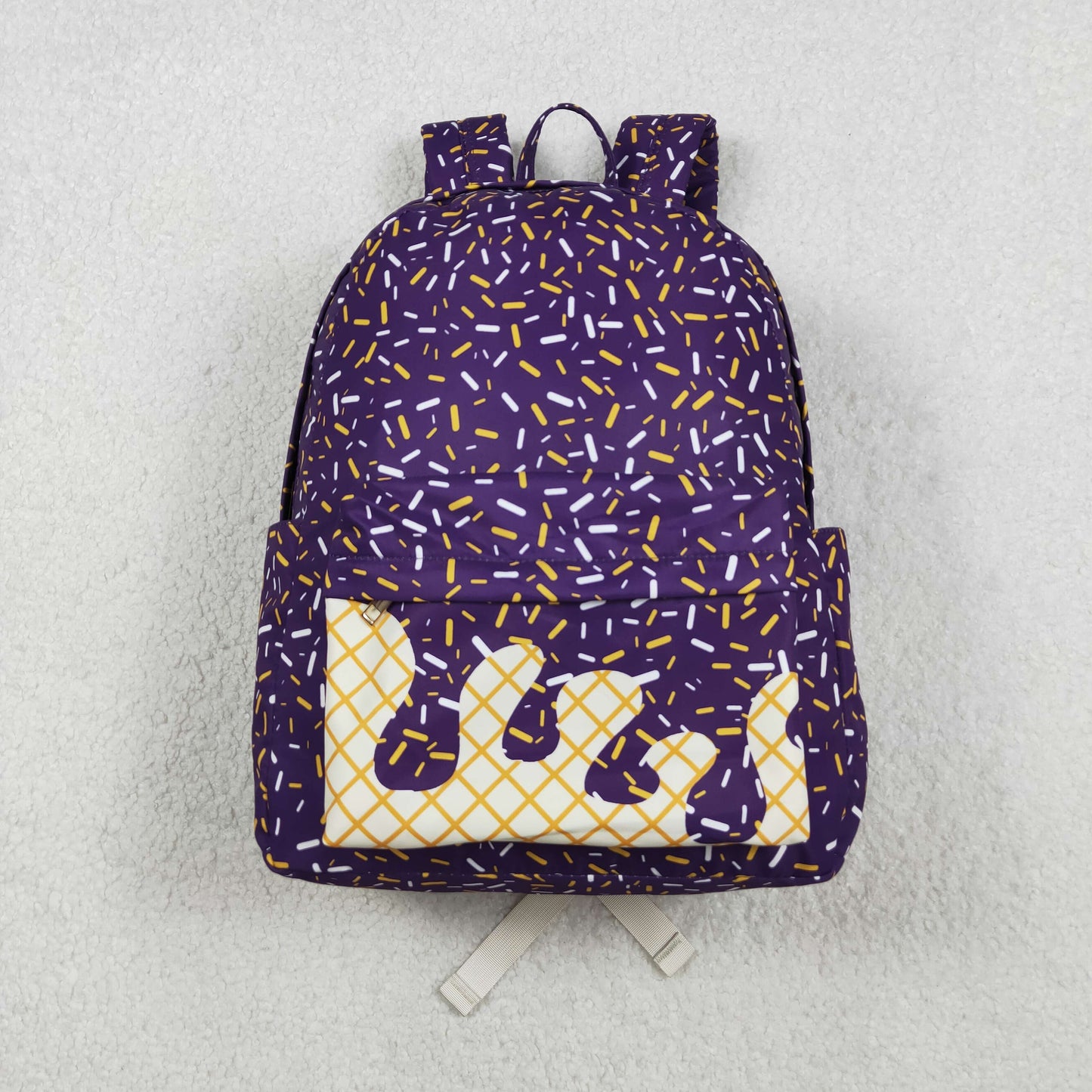 USA Shop Baby Boys Purple Drip Sprinkles Team Backpack School Bags
