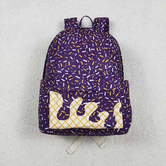 USA Shop Baby Boys Purple Drip Sprinkles Team Backpack School Bags