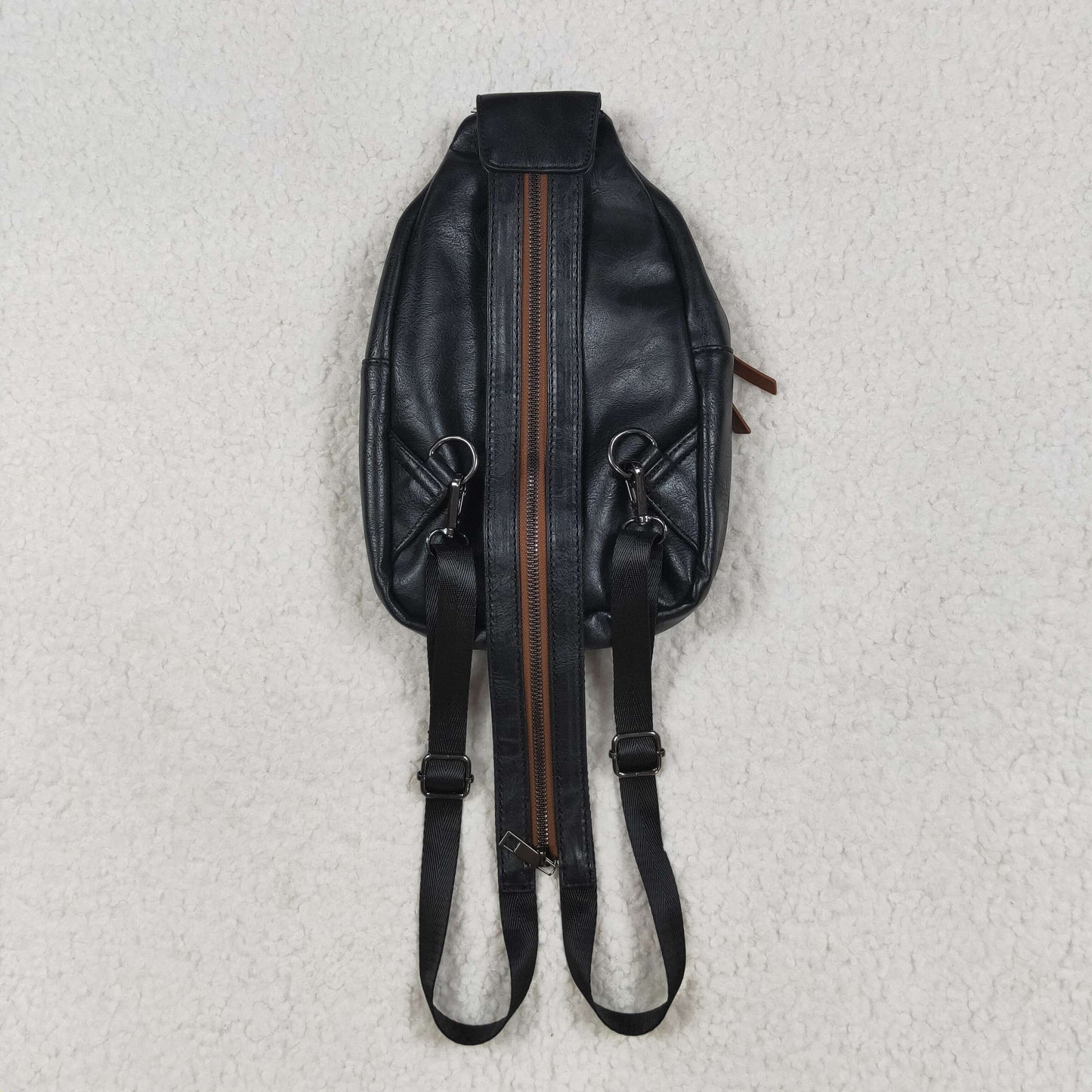 USA Black Zipper Flowers Back Bags