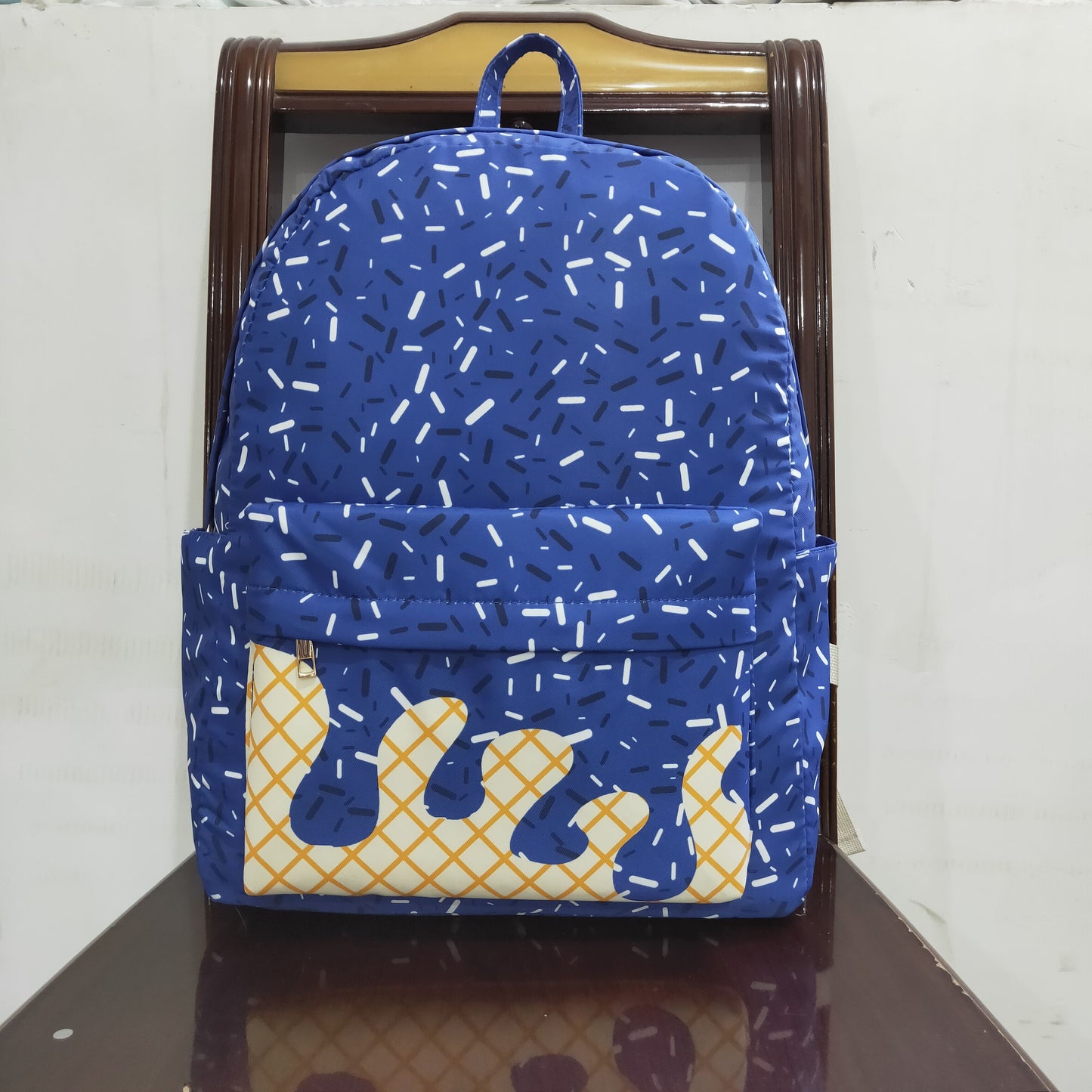 USA Shop Baby Kids Hot Blue Drip Sprinkles Backpack School Bags
