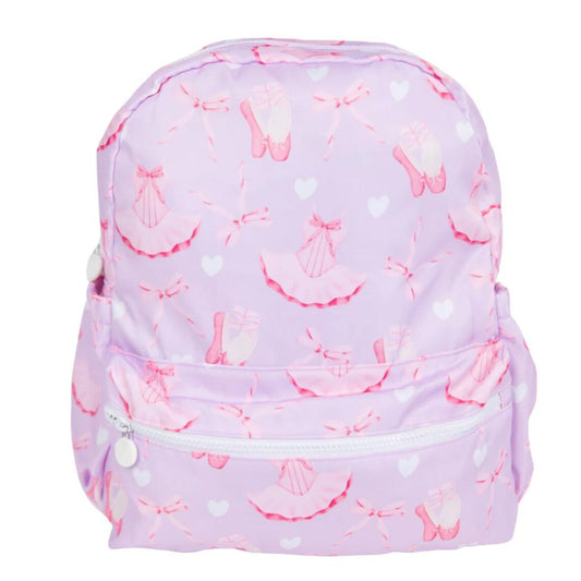 Baby Kids Pink Dancers Print Zipper School Back Bags Preorder