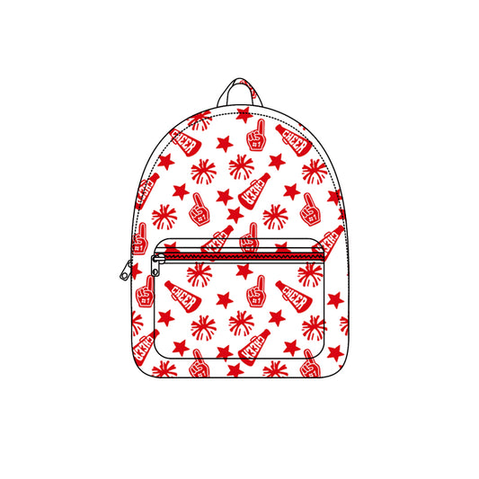 Baby Kids Team Red Cheer Fireworks Zipper School Back Bags Preorder