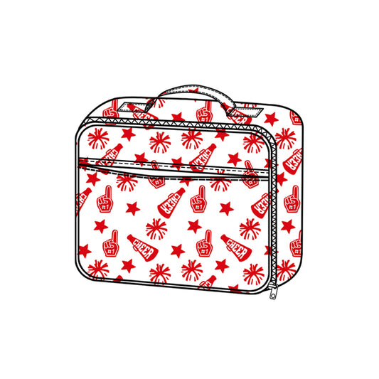 Baby Kids Team Red Cheer Fireworks Zipper School Lunch Boxes Preorder
