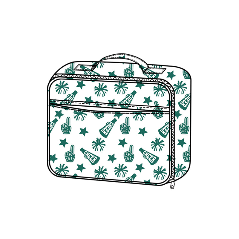 Baby Kids Team Green Cheer Fireworks Zipper School Lunch Boxes Preorder