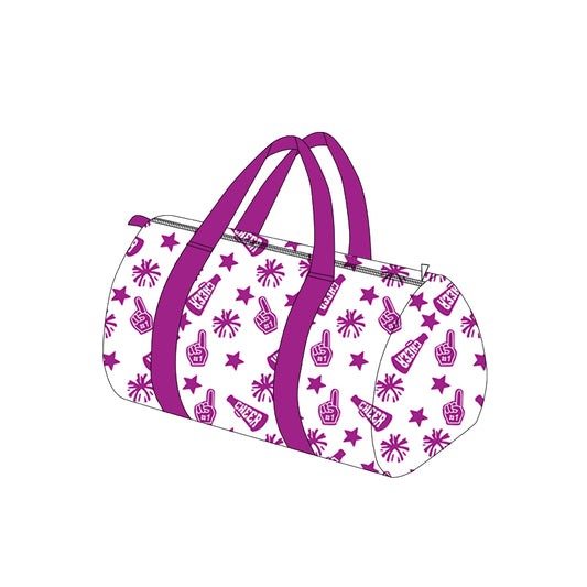Adult Team Purple Cheer Fireworks Zipper Gym Bags Preorder
