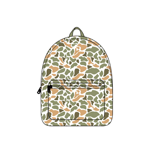Baby Kids Green Yellow Camo Western Zipper School Back Bags Preorder