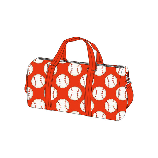 Adult Orange Baseballs Team Zipper Gym Bags Preorder