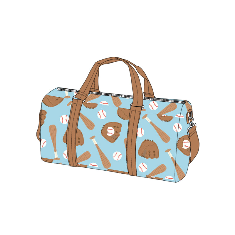 Adult Blue Baseballs Team Zipper Gym Bags Preorder