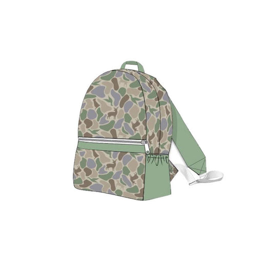 Baby Ducks Deer Dogs Camo Hunting Zipper School Back Bags Preorder