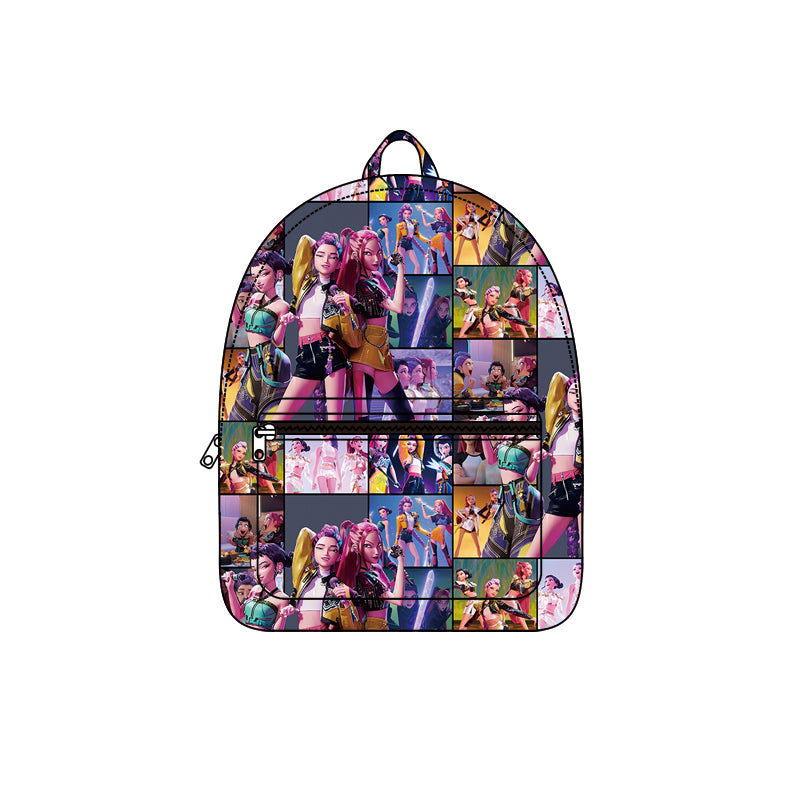 Baby Kids Demon Hunter Zipper School Back Bags Preorder