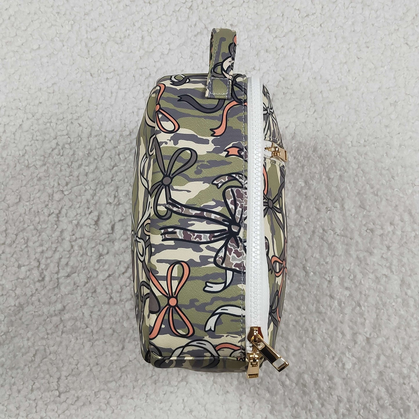 Sibling Baby Girls Back To School Wood Camo Bows Backpack Bags Lunch Boxes