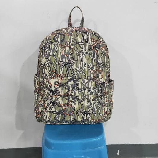 Baby Kids Southern Olive Camo Bows School Back Bags