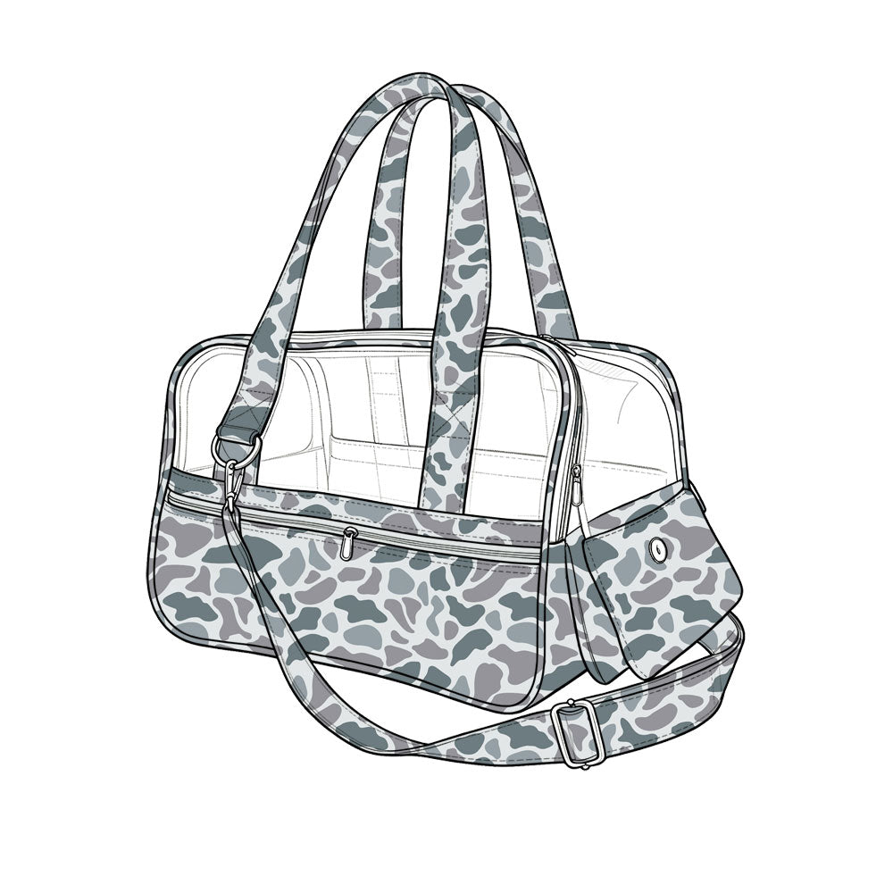 Baby Kids Grey Camo Space Capsule Pet Bags Boxes Preorder