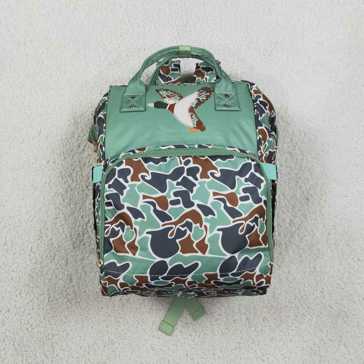 Baby Kids Green Camo Ducks Mommy Diaper Backpacks Bags