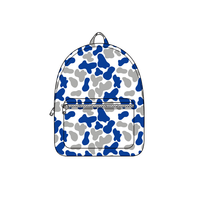 Preorder moq 5 Baby Kids Grey Hot Blue Camo Backpack Bags