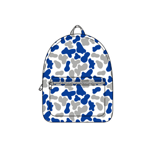 Preorder moq 5 Baby Kids Grey Hot Blue Camo Backpack Bags
