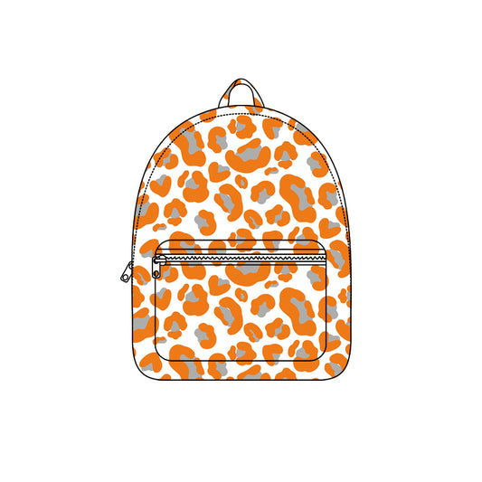 Preorder moq 5 Baby Kids Grey Orange Leopard Camo Backpack Bags