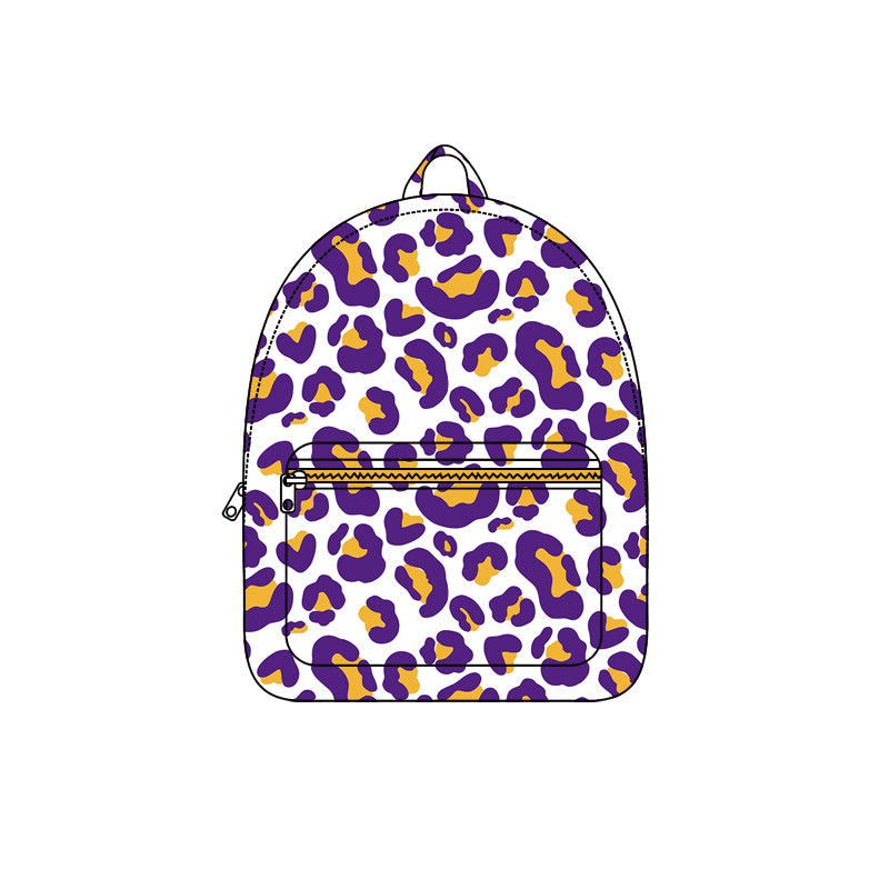 Preorder moq 5 Baby Kids Yellow Purple Leopard Camo Backpack Bags