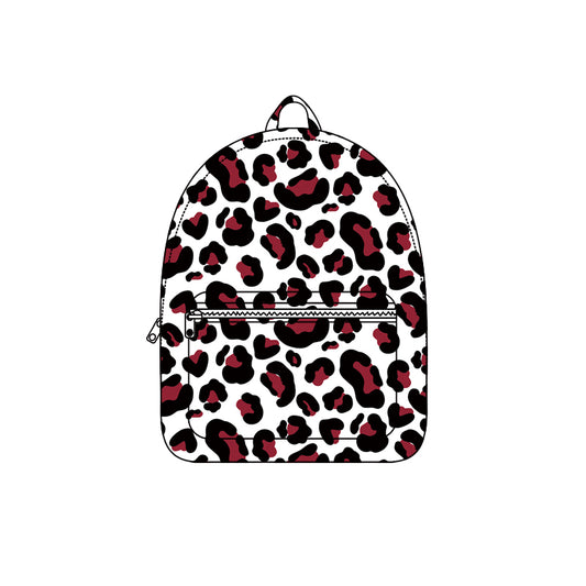 Preorder moq 5 Baby Kids Black Maroon Leopard Camo Backpack Bags