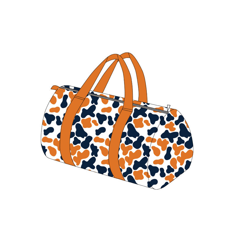 Preorder moq 5 Adult Navy Orange Camo Gym Bags