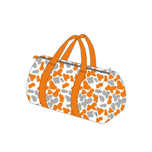 Preorder moq 5 Adult Grey Orange Camo Gym Bags