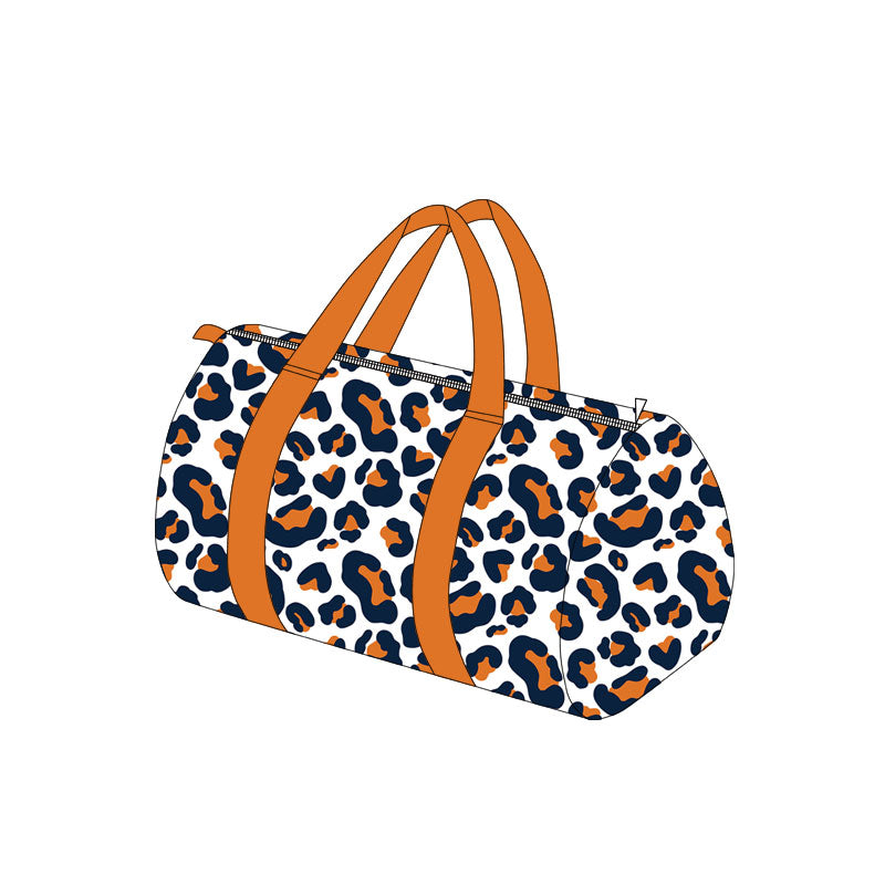 Preorder moq 5 Adult Navy Orange Leopard Camo Gym Bags