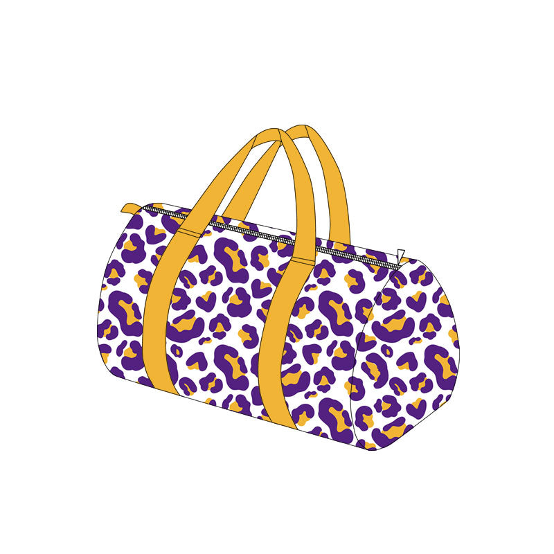 Preorder moq 5 Adult Yellow Purple Leopard Camo Gym Bags