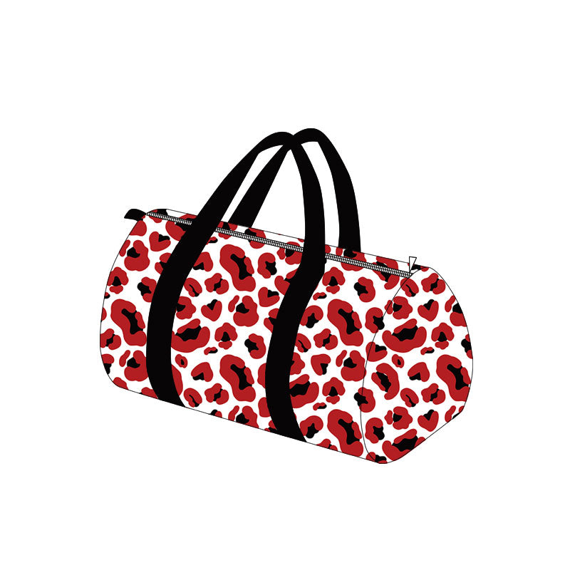 Preorder moq 5 Adult Red Black Leopard Camo Gym Bags