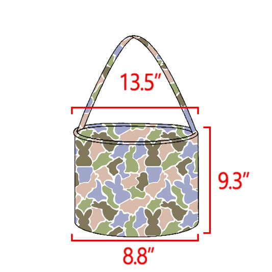 Preorder moq 5 Green Blue Rabbits Camo Easter Bucket Bag Bags