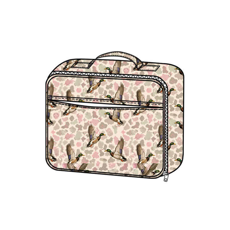 Baby Kids Pink Khaki Camo Ducks Hunting Lunch Boxes Preorder