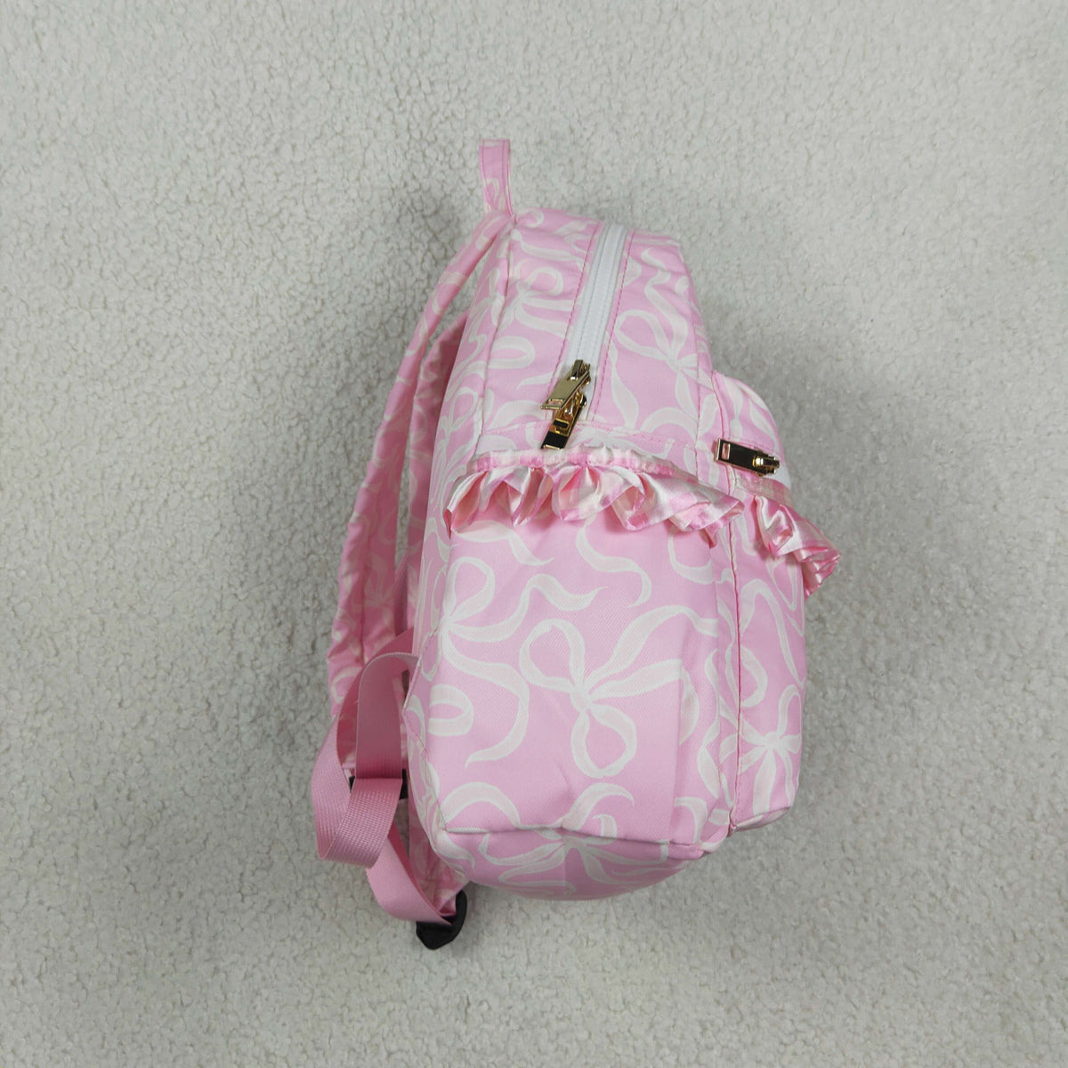 Baby Girls Pink Bows Plaid School Backpack Bags
