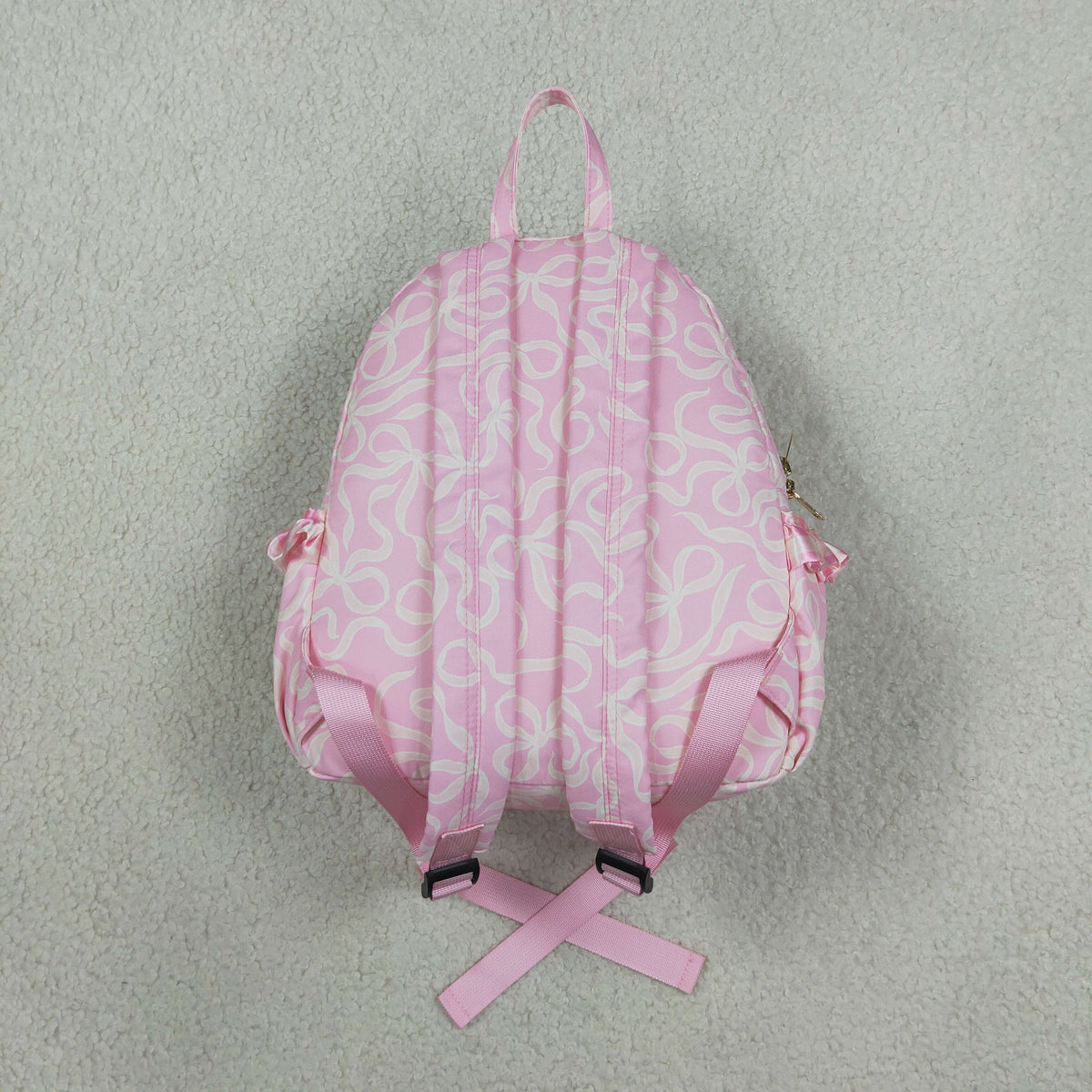 Baby Girls Pink Bows Plaid School Backpack Bags