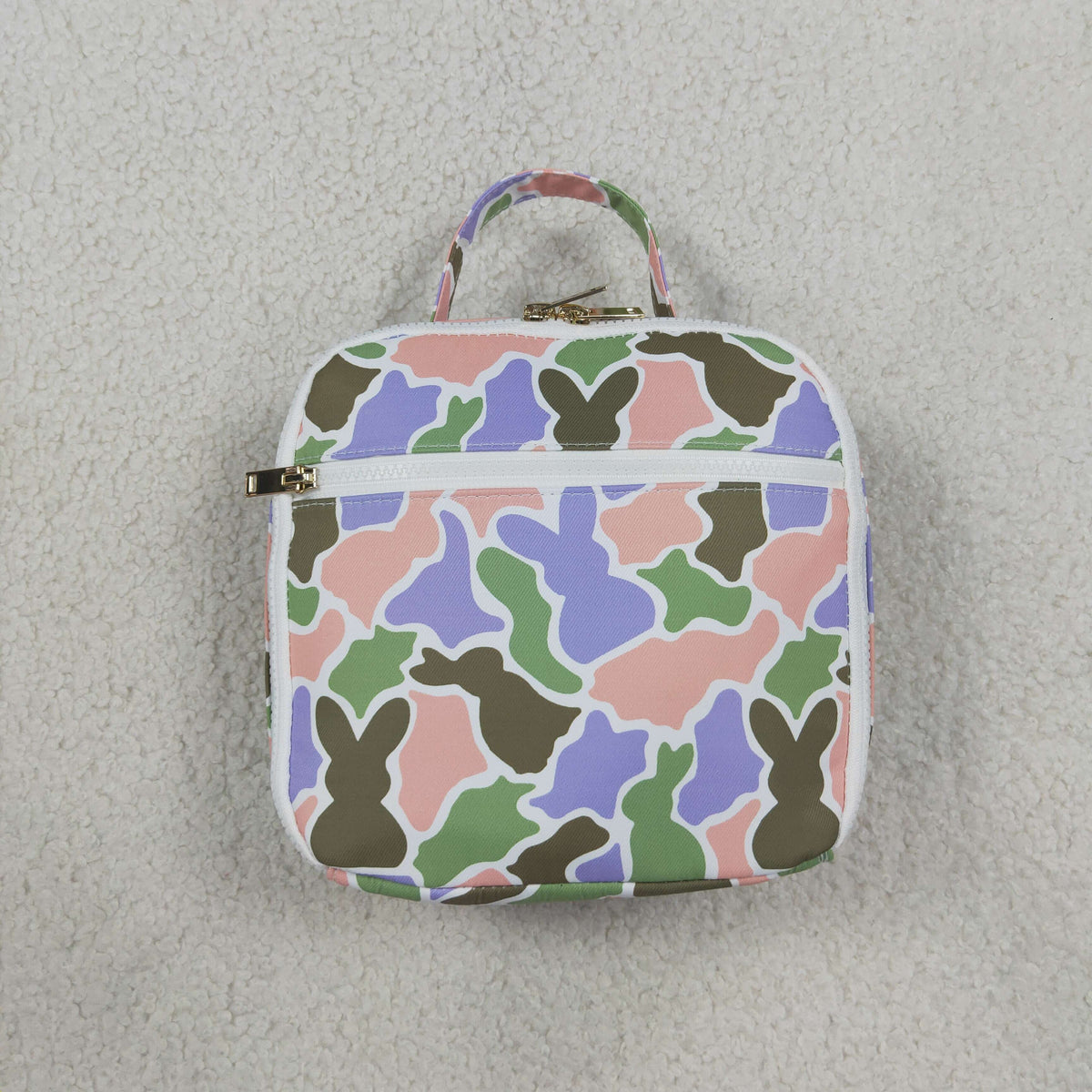 Baby Kids Rabbits Camo Easter School Lunch Boxes