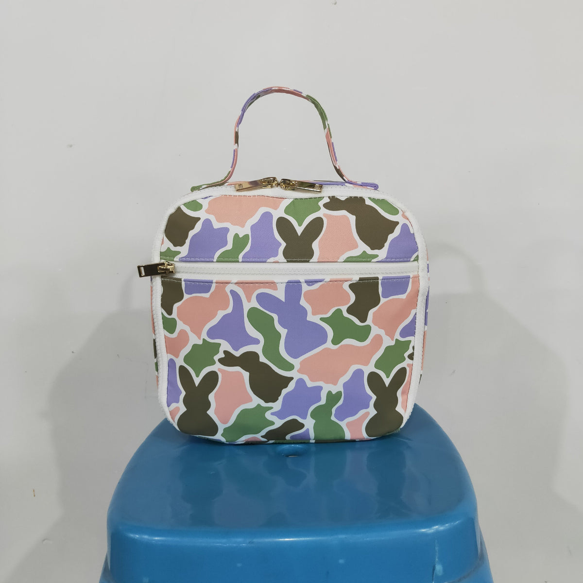 Baby Kids Rabbits Camo Easter School Lunch Boxes