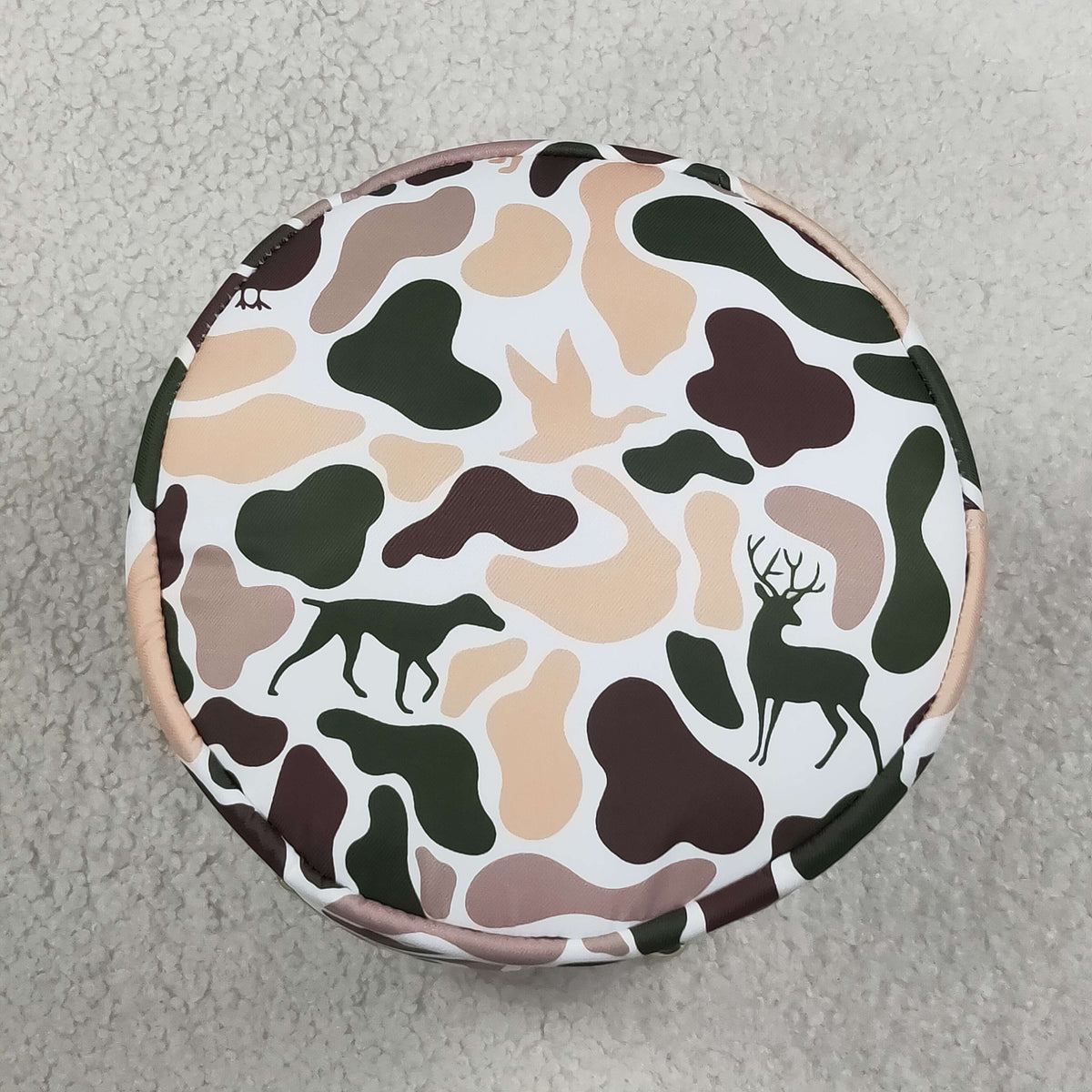 Embroidery Rabbits Baby Kids Khaki Brown Camo Easter Bucket Baskets Bags