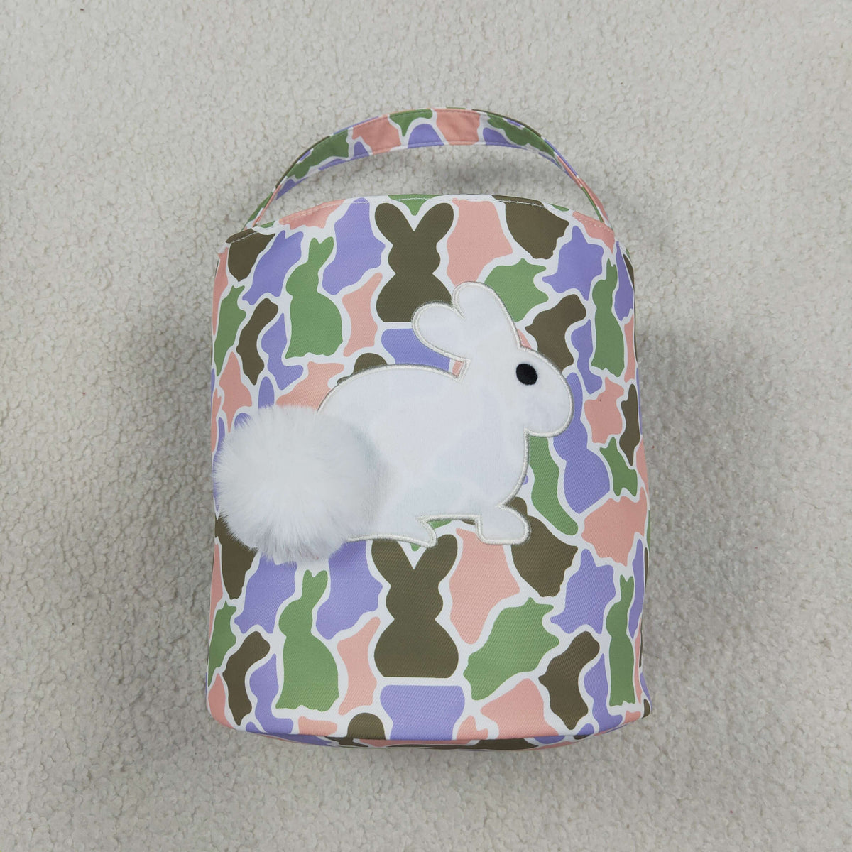Sibling Kids Easter Rabbits Camo Lunch Box Basket Bags
