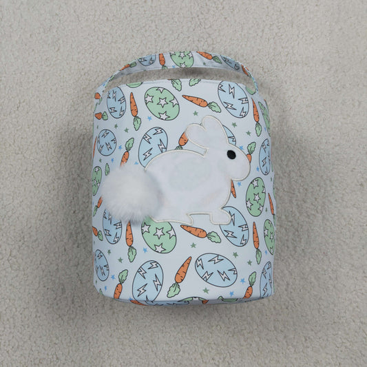 Embroidery Rabbits Baby Kids Carrots Eggs  Easter Bucket Baskets Bags