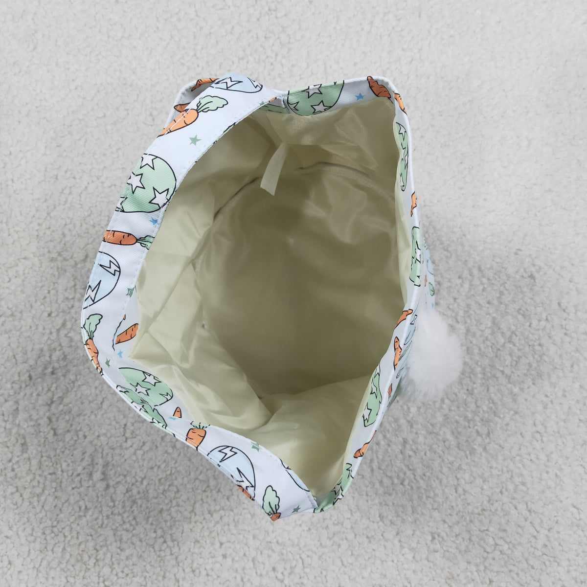 Embroidery Rabbits Baby Kids Carrots Eggs  Easter Bucket Baskets Bags