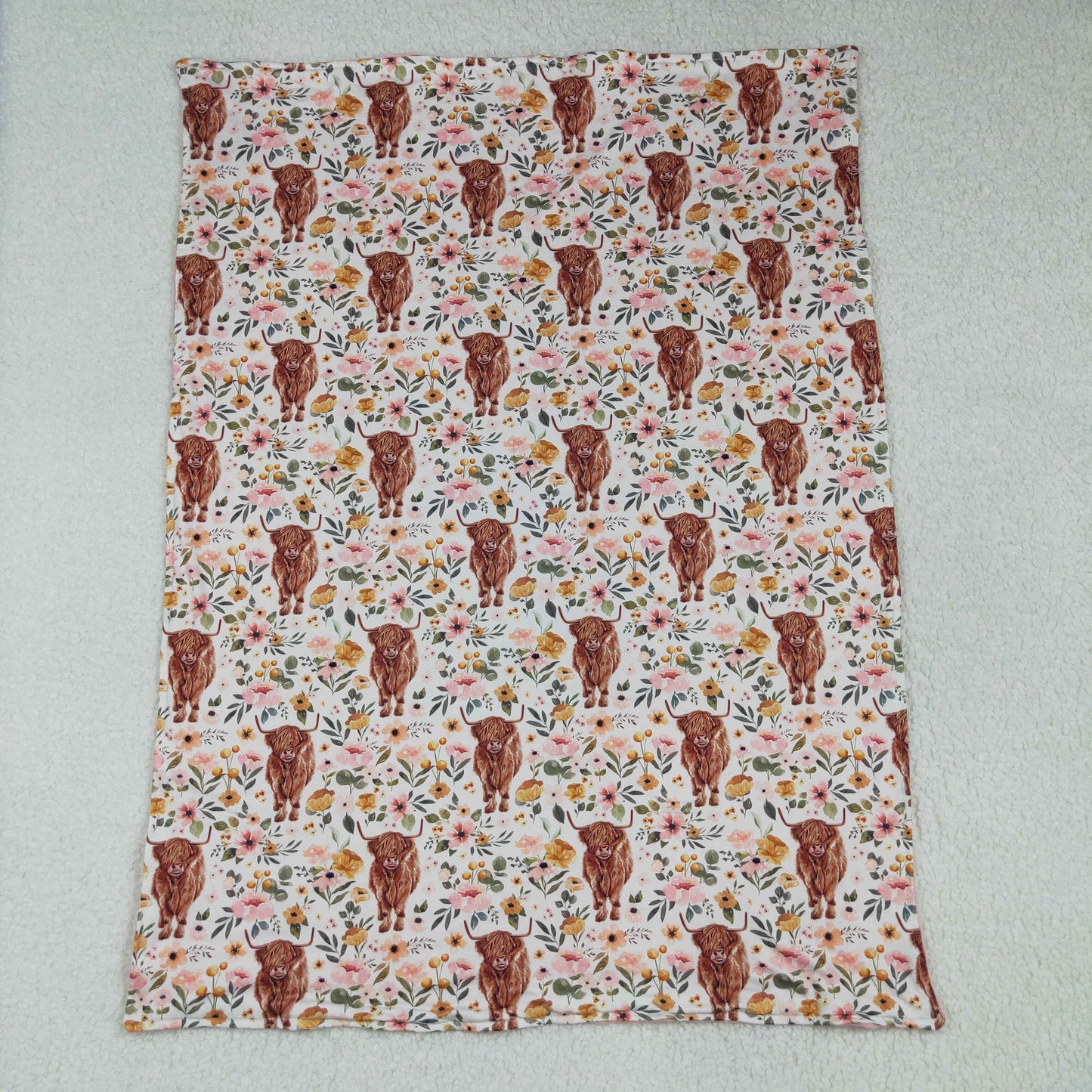 USA Shop Baby Girls Pink Cow Western Blankets