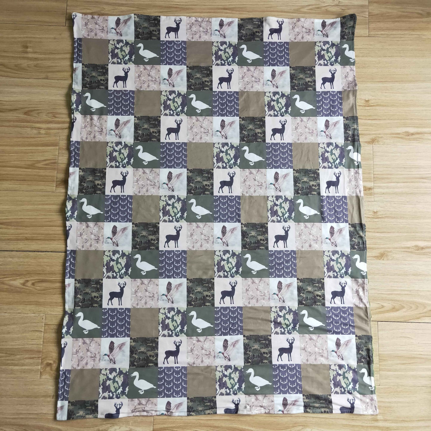 Sibling Baby Kids Children Hunting Deers Ducks Minky Blankets
