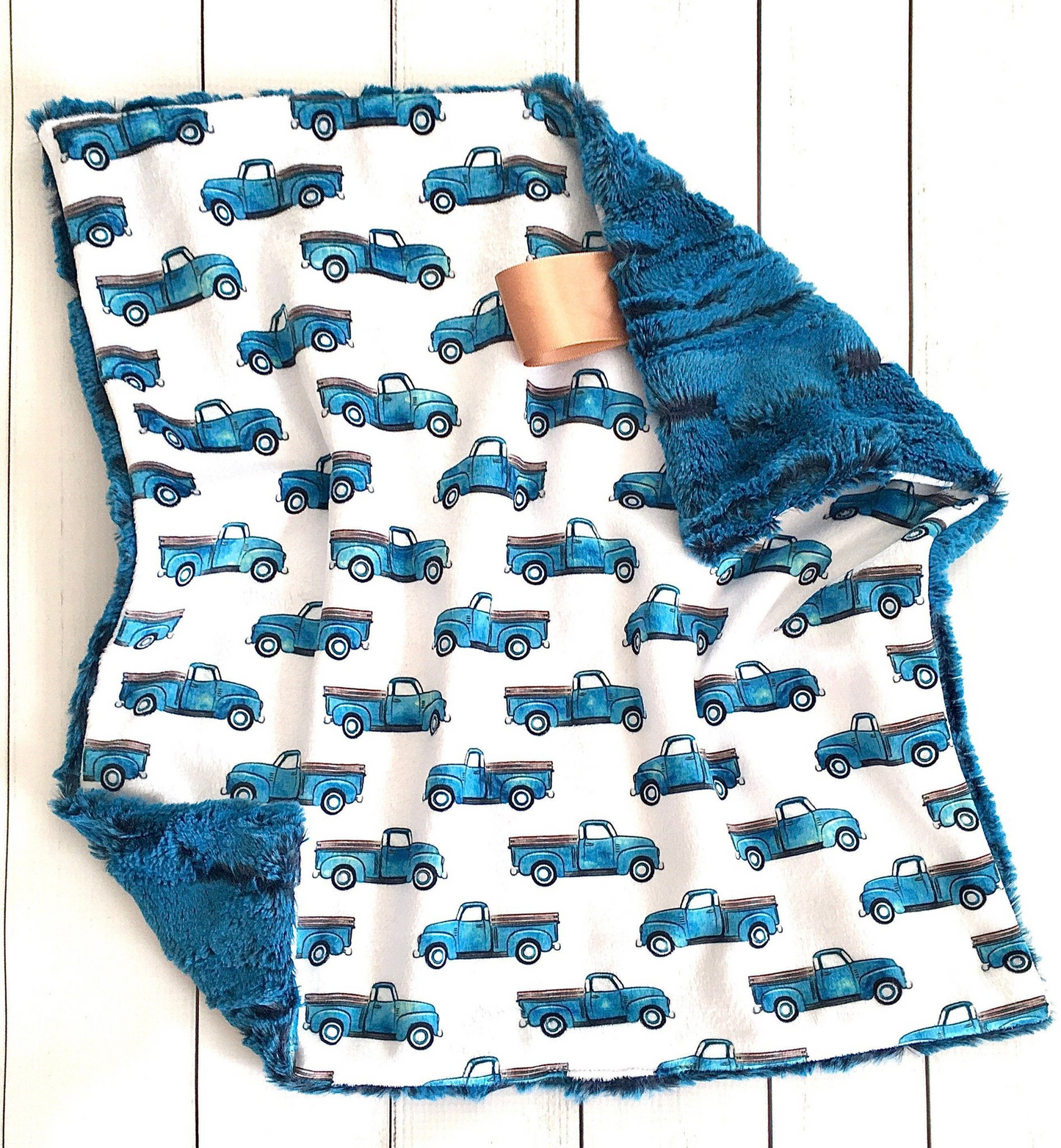 Baby Kids Truck Minky blankets preorder