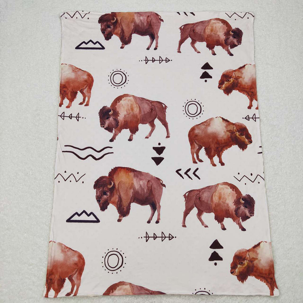 USA Shop Baby Kids Highland Cow Minky Blankets
