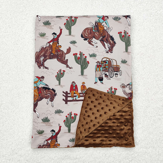 Baby Kids Rodeo Cactus Minky blankets