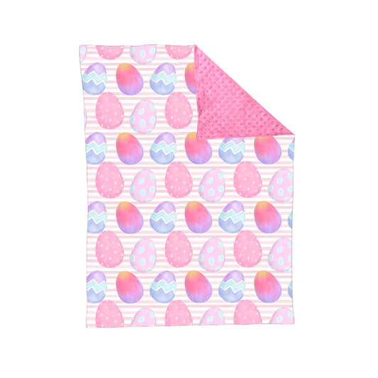 Baby Girls Easter Green Eggs Minky Blankets preorder